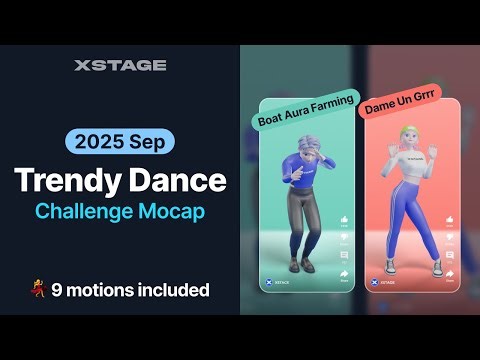 Trendy Dance Challenge Mocap Pack 2025 Sep