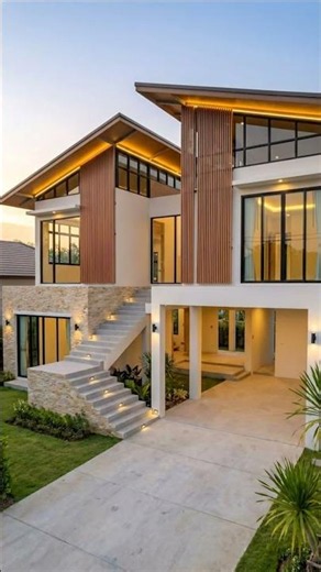 Desain Rumah Modern Tropis yang Super Elegan ‪@nnofficial18‬