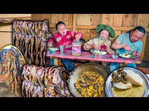 Water Frogs "Toad" Recipe cooking and eating with rice | Man Paha recipe curry | village food vlog