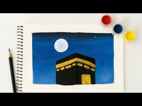 Moonlight Cliff & Tree Painting 🌌 | Simple Acrylic Art Step by Step