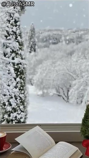 relaxing asmr snowfall view from room window for calming #snowfallsounds #relaxingasmr #windowview