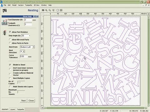 Artcam teaching video 8 Nesting