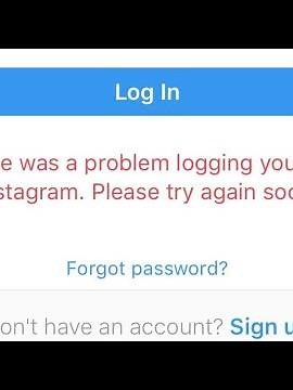 Fix error sorry there was a problem logging you into instagram. please try again soon
