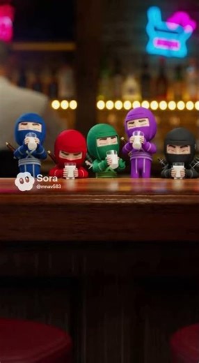 5 Ninjas Walk Into a Bar… And Order Milk 😂🥛 #shorts # #funnyanimation #minininjas