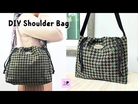 DIY Shoulder Bag Sewing Tutorial | Drawstring Shoulder Bag | Easy Shoulder Bag Tutorial