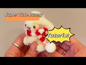 How to make a super cute bunny with pipe cleaners #diytutorial #pipecleaners #easycraft #handmade