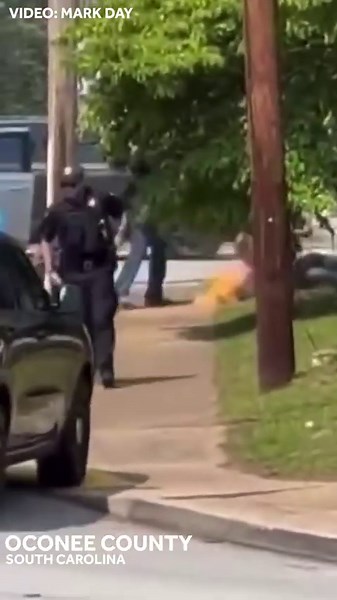 Suspect catches fire after taser incident in Oconee County