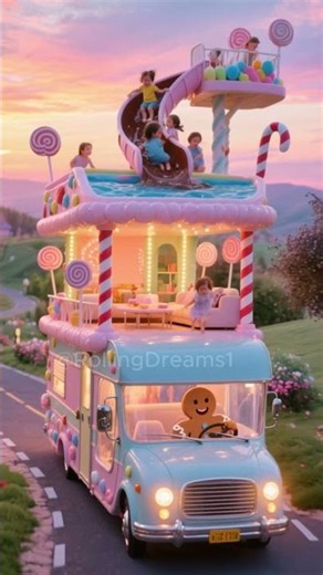 The Candyland Dream RV A Mobile Water Park on the Roof