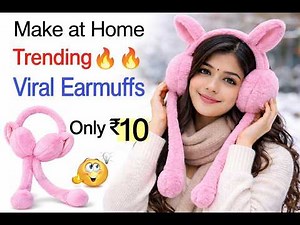 Make Trending Pink Earmuffs at Home 💖 Only ₹10 DIY Tutorial