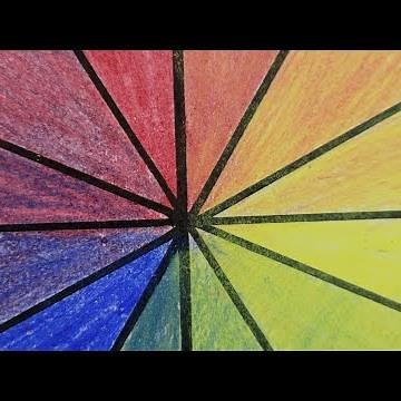 Colored Pencil Color Wheel Primary Colors Only