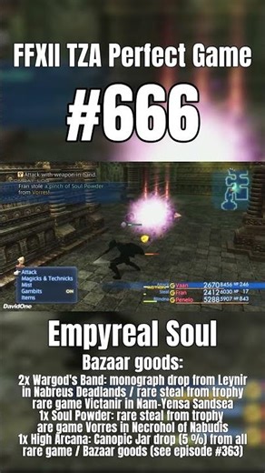 FFXII Perfect Game 666 | Empyreal Soul #ffxii #Shorts #FinalFantasy #Gaming