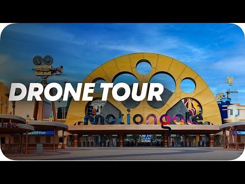 Drone Tour of MOTIONGATE™ Dubai Theme Park: Explore 5 Iconic Studio Worlds