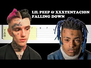Lil Peep & XXXTentacion - Falling Down (Easy Guitar Tabs Tutorial)