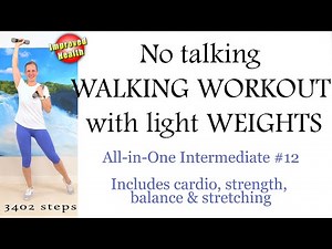 3400 steps WALKING WORKOUT with hand weights