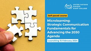 #UNStaff, mark your calendars! 🗓️ Our self-paced microlearning course on Strategic Communication Fundamentals for the #2030Agenda launches on 15 February. 🎉 Immerse yourself in 10 impactful micro-modules covering #communications fundamentals, practical skills, and #UN priorities such as misinformation, climate change and more. 📢📰📝 Act fast! The first 70 applicants receive free access. ✨ Enroll now: https://www.unssc.org/courses/microlearning-strategic-communication-fundamentals-advancing-20