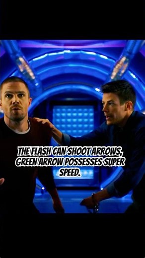 The Flash can shoot arrows, Green Arrow possesses super speed.#shortvideo #shorts