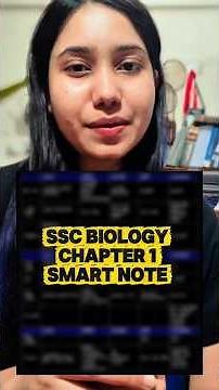 🔥 SSC Biology Chapter 1 Smart Note!