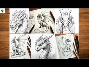 How to draw dragon | draw Epic 6 dragon drawing |Easy drawing for beginners #youtube #animeart