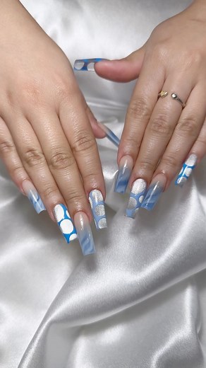 𝗞𝗛𝗟𝗢𝗘 👩🏻‍🎨 on Instagram: "💙 #nails #nailart #nailsofinstagram #nailsofig #naildesign #nailideas #nailinspiration #style #freehand #handpainted #art #artwork #nailartist #nailstudio #njnails #njnailtech #njnailartist #beauty #beautifulnails #viral #nailinspo #nailpromote #frenchnails #nailstyle"