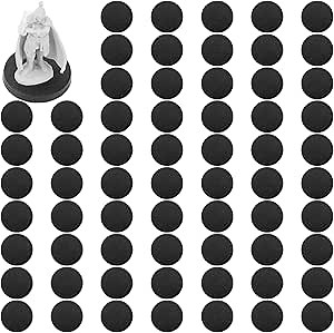 100Pcs Round Plastic Model Bases 32mm for Gaming Miniatures or Wargames Role Playing Board Game Figure Toy (100PCS-32mm-Black)