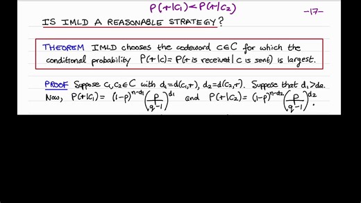 V1b: Decoding strategies (Error-Correcting Codes)