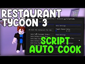 [👨‍💼MANAGER DESK] Restaurant Tycoon 3 Script Auto Farm And Auto Cook - Roblox 2025