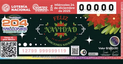Lotería Nacional: Resultados del Sorteo Magno 390 de Fin de Año del 31 de diciembre de 2025