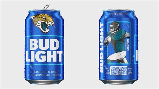 Bud Light unveils new limited-edition Jacksonville Jaguars beer cans