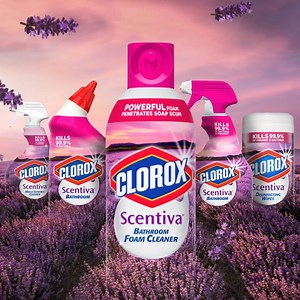 Bring home the scent of your perfect getaway. NEW! Clorox Scentiva Bathroom Foam Cleaner combines a powerful foam clean with an invigorating fragrance you will love. | Clorox