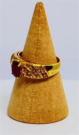 14k Gold Ruby Wave Diamond Band Ring #jewelhubcouk #finejewellery