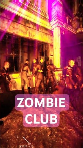 Zombie Club in Verrückt Courtyard | COD Zombies #shorts #cod #zombies #chill #club