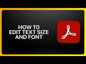 How To Edit Text Size and Font in Adobe Acrobat! Tutorial