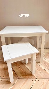 Before and After! (IG)@no.12London used Chalk Paint in Original to upcycle these sweet little side tables. A quick job and a fantastic result! Clear Chalk Paint Wax protects and finishes. #AnnieSloanChalkPaint #ChalkPaint #ChippyPaint #Upcycling #UpcyclingFurniture #FurnitureUpcycle #FurnitureMakeover #FurnitureFlip | Chalk Paint