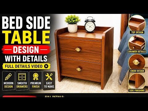 Bed Side Table Design And Full Details Video 🔥 | Double Bed ke side Table Design 