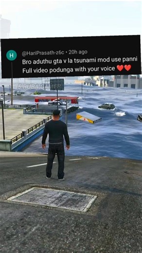 tsunami mod in GTA V ps4 gameplay #gta5 #tsunami #ps4 #shorts #gaming #playstation #gta5mods #gta