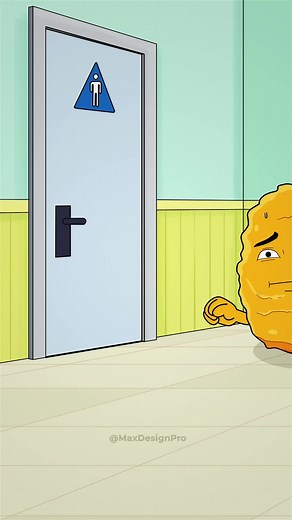 NO God Please NO! Nugget Wants to Go To The Toilet #maxdesignpro #animation #nugget