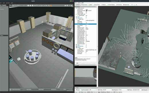 基于RTAB-MAP的视觉稠密重建的gazebo仿真