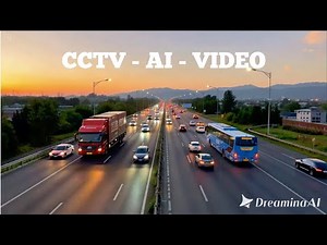 CCTV AI Captures Busy Highway at Sunset | Real-Time Smart Traffic Monitoring