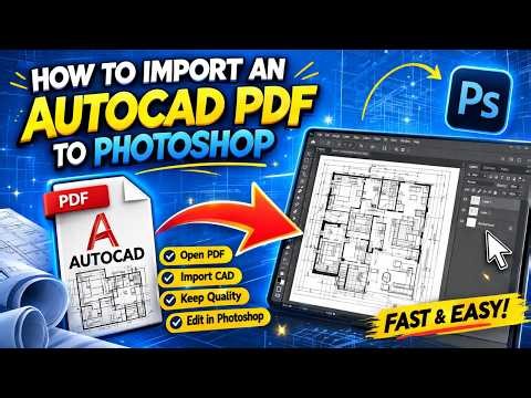 How to import an AUTOCAD PDF to Photoshop | Step-by-Step Tutorial (Easy Method)