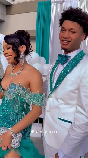 💙💛🔥 Prom King and Queen Met Gala Fashion #cheer #promdress #highschool #dance #fashion