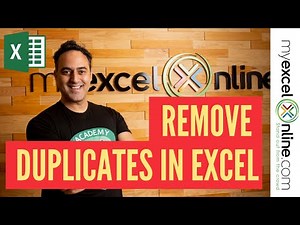 Remove Duplicates in Excel