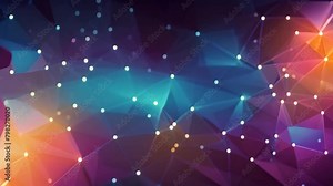 Abstract polygonal space low poly dark background with connecting dots and lines. Connection structure, Abstract polygonal vector science background with interconnected dots and lines