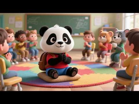 Little Panda School Day | ABC & Sharing Time Song for Kids | Happy Classroom Nursery Rhyme