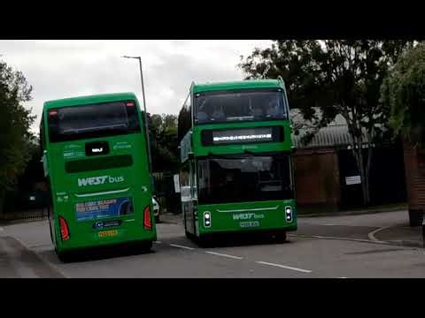 The Yutong Electric Bus fleet at Hengrove depot in Bristol