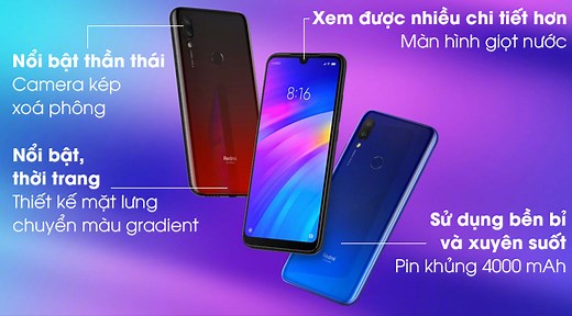 Xiaomi Redmi 7 32GB | Giá rẻ, chính hãng, nhiều khuyến mãi