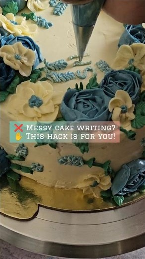 Cake writing hack every baker needs#CakeWriting #CakeLettering#CakeHacks #CakeTutorial #CakeTips