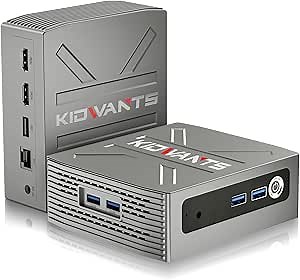 kidwants KG1 Mini PC N4000(up to 2.6GHz), Mini Computer 8GB LPDDR4 RAM/128GB eMMC, Mini Desktop Computer Support 4K Dual Display, WiFi 5, BT 5.0, and USB 3.0 (KG1-8+128)