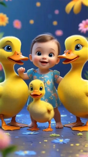 Springtime Dance of Joy 🌼🦆👶✨ #funny #cute #duck #shorts