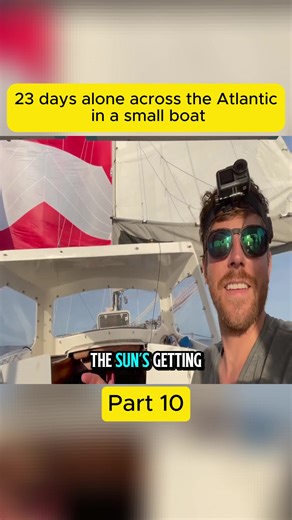 23 days Alone Across the Atlantic in a Small Boat Part 1 #ocean #oceanlife #solosailing #atlanticocean #fyp