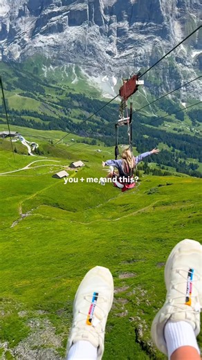 Trey & Tay Poulter | Travel & Lifestyle Creators on Instagram: "Send this to your travel buddy👇🏼⛰️ follow @tayandtreytravel to see more bucket list adventures✈️ If you’re visiting Switzerland, you do NOT want to skip this😍 Grindelwald First Flyer, a crazy zipline through the Swiss Alps🇨🇭 🎟️Starts at First Station near Grindelwald 🚡Take the gondola up, then ride the zipline down ✅No experience needed, just book and show up however the line can get long so we recommend early in the morning!